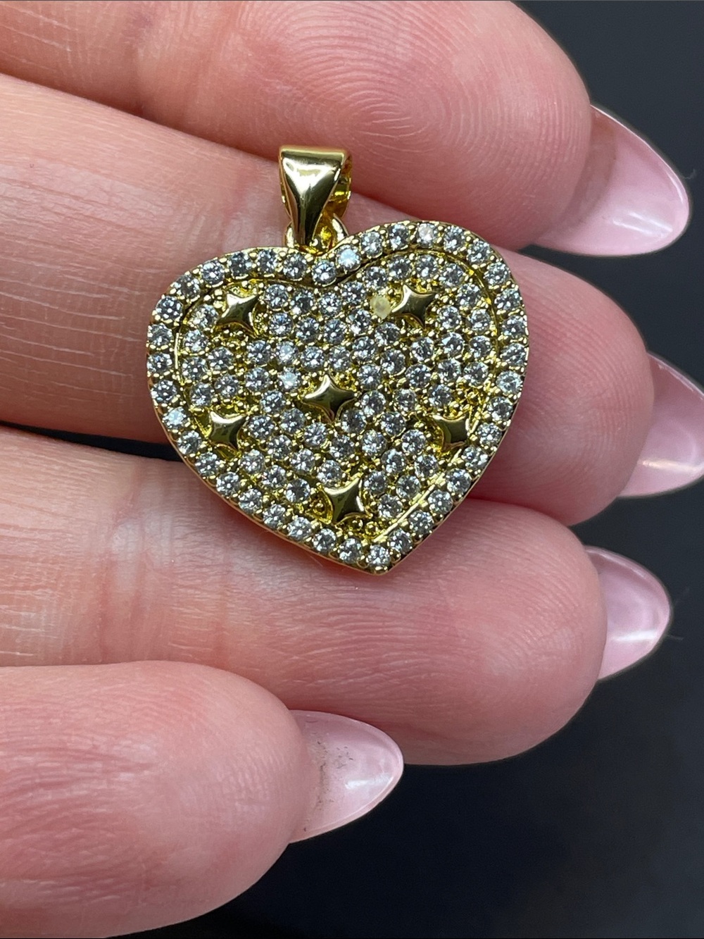 Freida Rothman Gold Heart Necklace Pendant - Picture 4 of 6